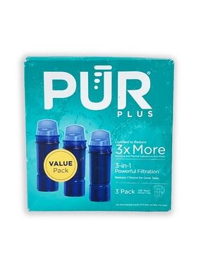PUR Plus Water Filter Pitcher Replacement 3-Pack NEW sealed Box